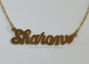 Real 10K Gold Name Plate (single plate) with free GF chain/personalized, heart on end #8